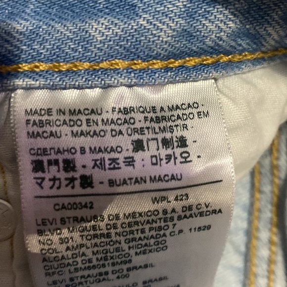 LEVIS PREMIUM 501 HIGH RISE DENIM SHORTS IN OJAI TOP SZ 28 PERFECT CONDITION - Picture 12 of 16